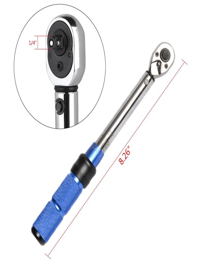 COTOUXKER Bike Torque Wrench Set, 1/4 Inch Drive Torque Wrench 2 to 24 Nm Bicycle Tool Kit for MTB Mountain Road Bikes with Allen Key, Torx Sockets, Extension Bar - Image 2